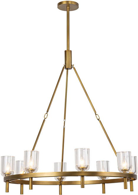 Alora CH338836VBCC Lucian Vintage Brass Hanging Chandelier