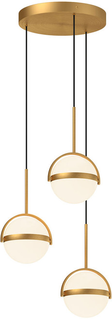 Alora MP301003BG Globo Contemporary Brushed Gold LED Multi Lighting Pendant