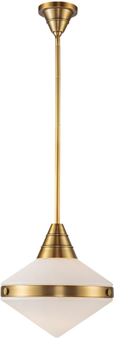 Alora PD348114VBOP Willard Modern Vintage Brass Pendant Light Fixture