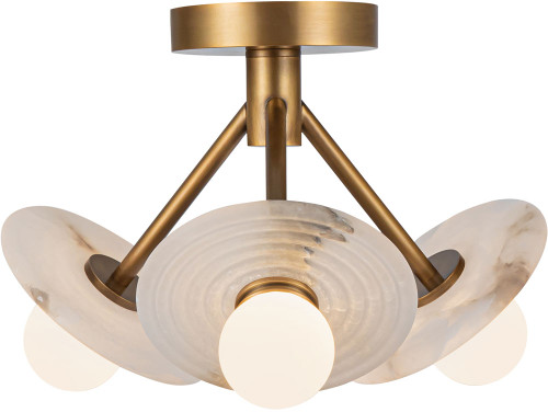 Alora SF346313VBAR Dahlia Modern Vintage Brass LED Ceiling Lighting