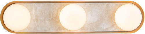 Alora WV320323VB Alonso Contemporary Vintage Brass LED 3-Light Vanity Light
