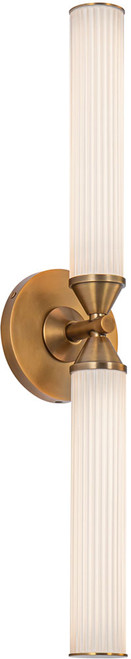 Alora WV348222VBFR Edwin Contemporary Vintage Brass LED Wall Light Fixture