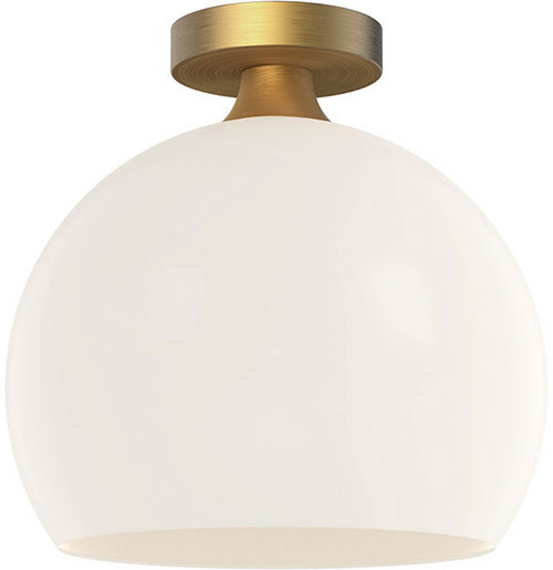 Alora Mood FM506312AGOP Castilla Modern Aged Gold 12" Flush Mount Light Fixture