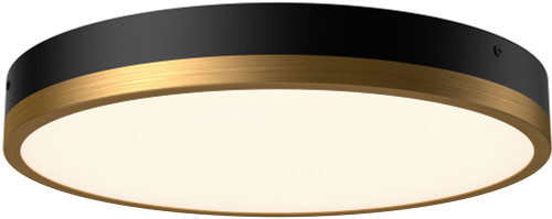 Alora Mood FM554215AGMB-5CCT Adelaide Contemporary Aged Gold / Matte Black LED 15" Ceiling Lighting Fixture