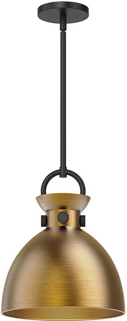 Alora Mood PD411311MBAG Waldo Matte Black / Aged Gold 14" Pendant Light
