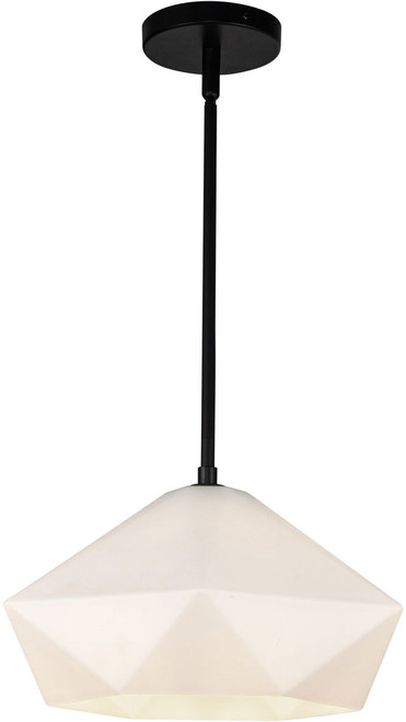 Alora Mood PD424514MBOP Krysta Contemporary Matte Black Pendant Light Fixture