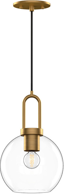 Alora Mood PD601608AGCL Soji Modern Aged Gold Mini Ceiling Pendant Light