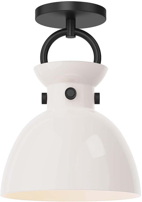 Alora Mood SF411809MBGO Waldo Matte Black Flush Lighting