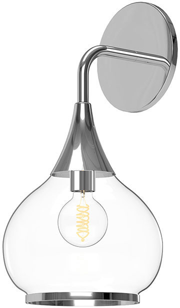 Alora Mood WV524006CHCL Hazel Modern Chrome Wall Light Sconce