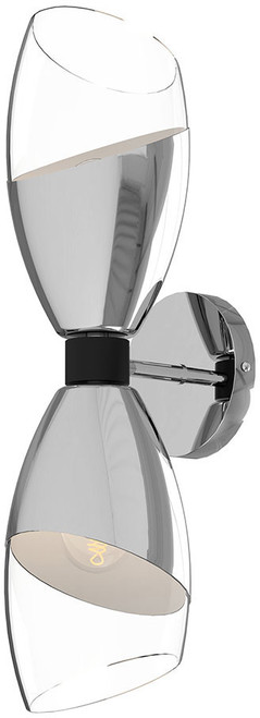 Alora Mood WV587224CHCL Capri Modern Chrome Wall Sconce Light