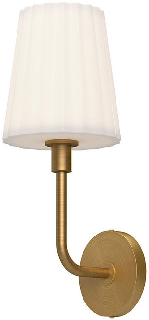 Alora Mood WV628107AGOP Plisse Contemporary Aged Gold Wall Lighting Fixture