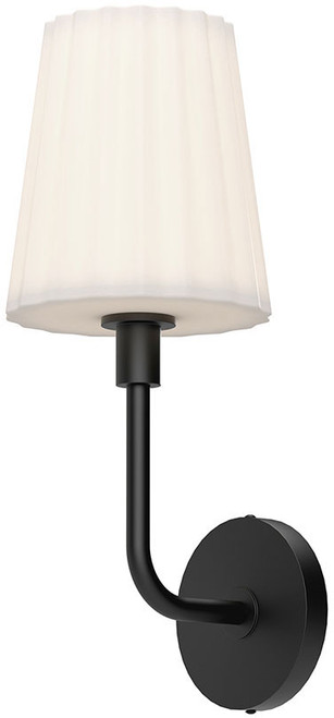 Alora Mood WV628107MBOP Plisse Contemporary Matte Black Light Sconce