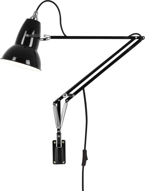Anglepoise 32067 Original 1227 Modern Jet Black Wall Swing Arm Lamp