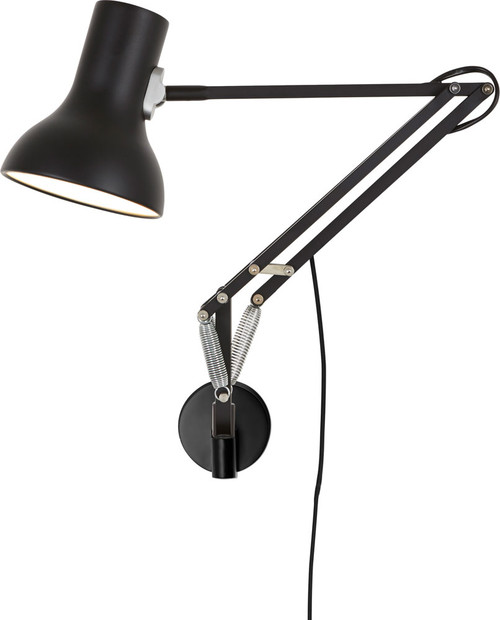Anglepoise 32729 Type 75 Contemporary Jet Black LED Mini Swing Arm Wall Lamp