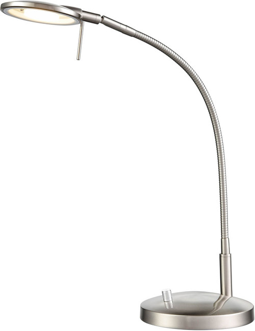 Arnsberg 525840107 Dessau Flex Satin Nickel LED Desktop Lamp