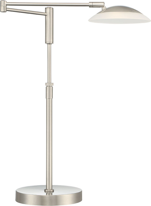 Arnsberg 572310107 Meran Turbo Contemporary Satin Nickel LED Desktop Lamp