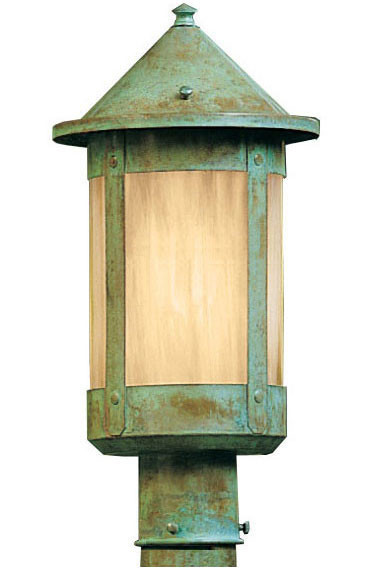 Arroyo Craftsman BP-7L Berkeley Outdoor Lighting Post - 13.625 inches tall