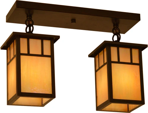 Arroyo Craftsman HCM-4L_2 Huntington Craftsman 2 Light Flush Mount Ceiling Fixture