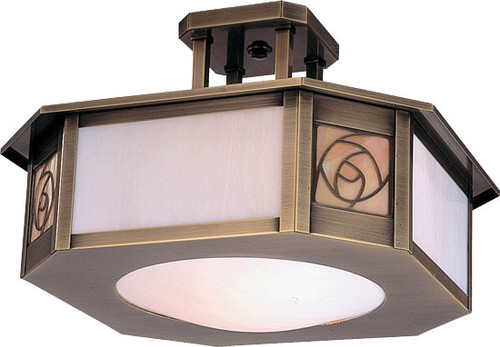 Arroyo Craftsman SCCM-21 Saint Clair Craftsman Semi-Flush Ceiling Fixture - 21.5 inches wide