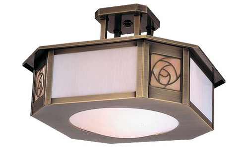Arroyo Craftsman SCCM-15 Saint Clair Craftsman Semi-Flush Ceiling Fixture - 15.5 inches wide
