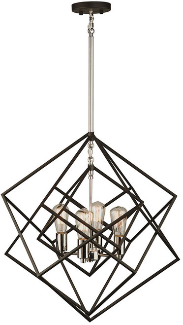 Artcraft AC11114PN Artistry Modern Polished Nickel Mini Chandelier Lighting