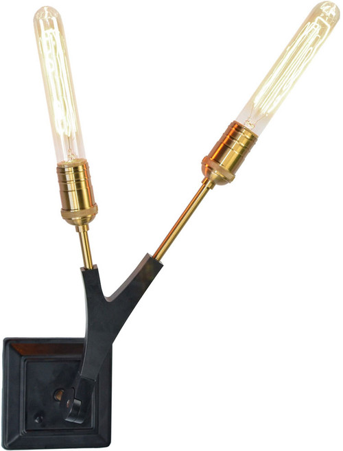 Artcraft AC11532 Filiali Modern Black and Harvest Brass Wall Lighting Sconce