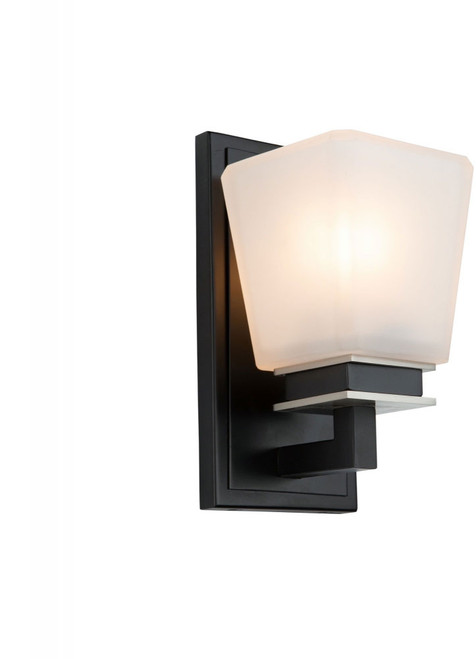 Artcraft AC11611BN Eastwood Modern Black and Brushed Nickel Wall Sconce Lighting