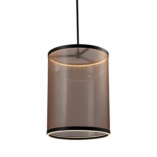 Artcraft AC11891BZ Cora Modern Bronze LED Drum Pendant Light