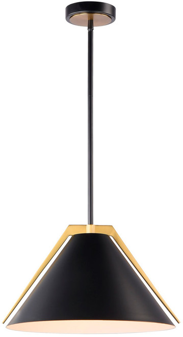 Artcraft AC11910BK Baltic Contemporary Black and Brushed Brass Drop Lighting