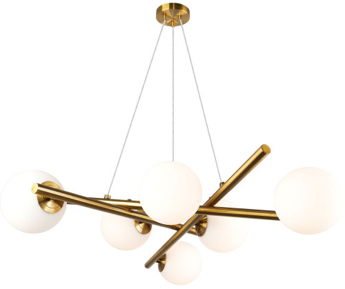 Artcraft AC11976BR Modena Contemporary Plated Brushed Brass Lighting Chandelier