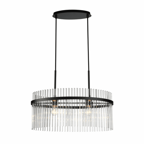 Artcraft AC12082BK Ava Contemporary Black Drop Ceiling Light Fixture