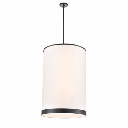 Artcraft AC12166BK High Street Contemporary Black Drum Hanging Light