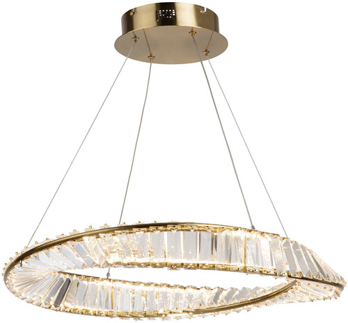 Artcraft AC6720BB Stella Contemporary Brushed Brass LED 24" Drop Ceiling Light Fixture