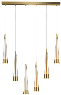Artcraft AC6826BR Sunnyvale Contemporary Brass LED Kitchen Island Light Fixture