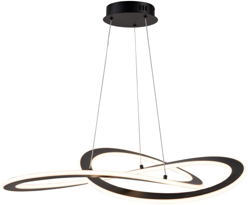 Artcraft AC7079BK Wave Modern Black LED Chandelier Lighting