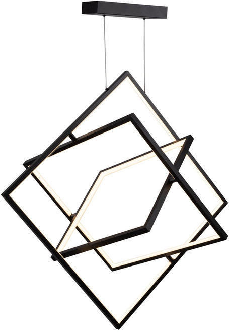 Artcraft AC7624BK Graymar Modern Black LED Pendant Lamp