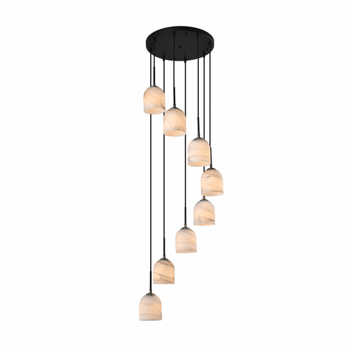 Artcraft SC13379BB Crema Modern Black / Brushed Brass Multi Lighting Pendant