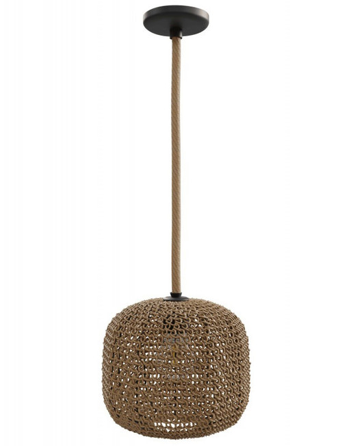 Avenue Lighting HF1004-RP Malibu Modern Natrual Hemp Rope Mini Hanging Pendant Lighting