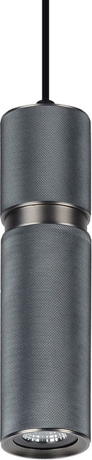 Avenue Lighting HF1073-LDG Cicada Contemporary Knurled Dark Grey with Pewter Accents LED Mini Hanging Light