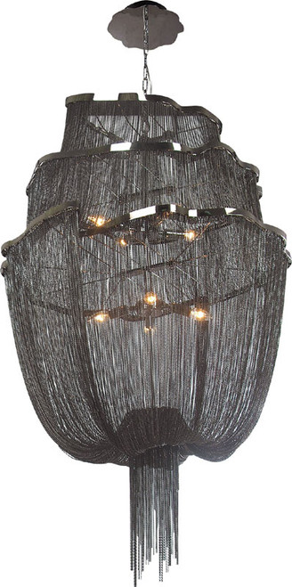 Avenue Lighting HF1402-BLK Mulholland Dr. Contemporary Black Chrome Finish 20" Wide Pendant Lamp