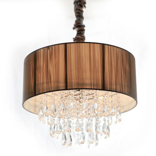 Avenue Lighting HF1506-TP Vineland Ave. Taupe Silk String Finish 19" Wide Drum Hanging Light