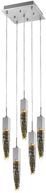 Avenue Lighting HF1900-5-AP-CH Aspen Polished Chrome Halogen Multi Drop Ceiling Lighting