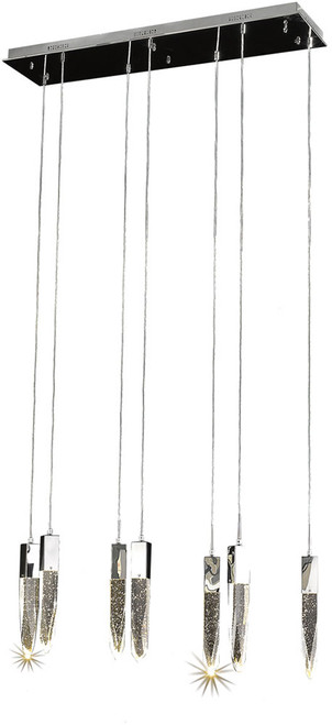 Avenue Lighting HF1900-7-AP-CH Aspen Modern Polished Chrome Halogen Multi Drop Ceiling Light Fixture