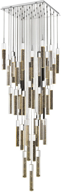 Avenue Lighting HF1903-41-GL-CH Glacier Avenue Modern Chrome LED Multi Drop Lighting Fixture