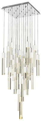 Avenue Lighting HF1904-25-GL-CH-C Original Glacier Avenue Modern Chrome LED 28" Multi Drop Ceiling Lighting