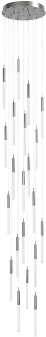 Avenue Lighting HF2021-SNW-PN Main St. Modern Polished Nickel LED Multi Pendant Light Fixture