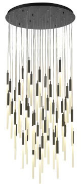 Avenue Lighting HF2051-FR-BK Main St. Black LED Multi Pendant Hanging Light