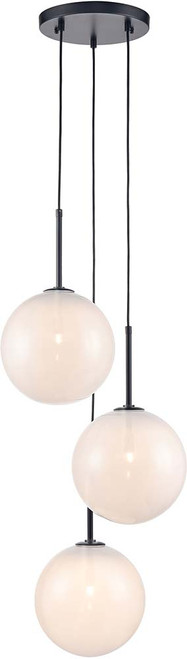 Avenue Lighting HF4233-BK-WHT Delilah Modern Matte Black Multi Hanging Light