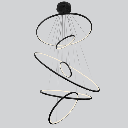 Avenue Lighting HF4446-BK Aria Modern Polished Black LED Multi Hanging Light Fixture