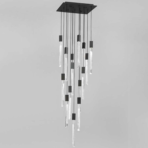 Avenue Lighting HF5415-BLK-JAD Alpine Contemporary Black LED Multi Ceiling Light Pendant